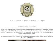 Tablet Screenshot of evolutiontattoomn.com